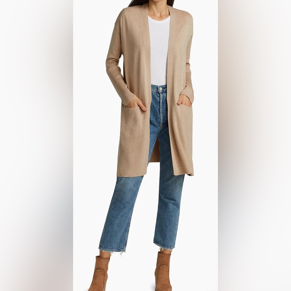 Splendid Tan Open Long Cardigan Size Small - Picture 3 of 12